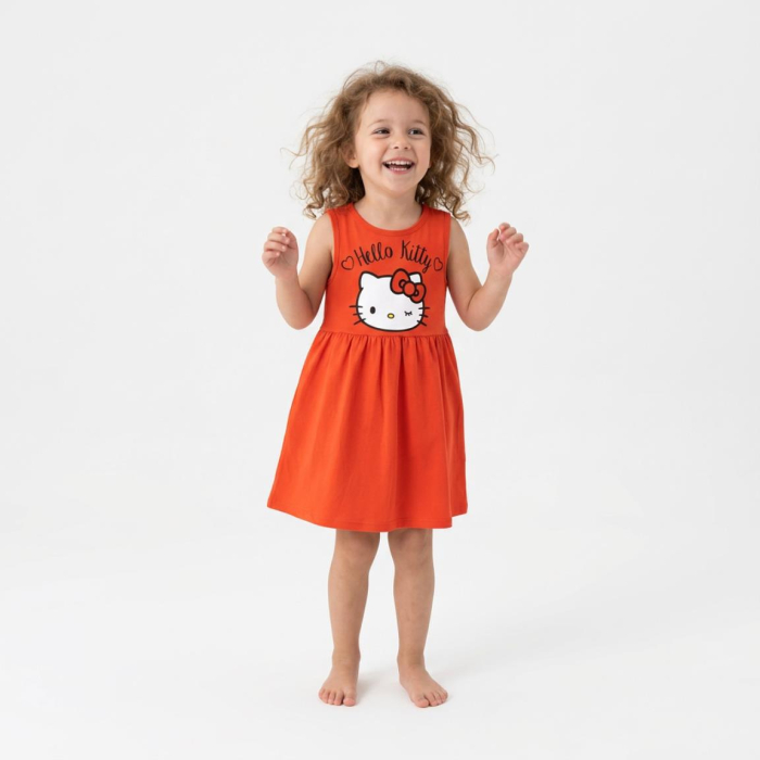 Rochie de vara din bumbac fara maneca, Hello Kitty [4]