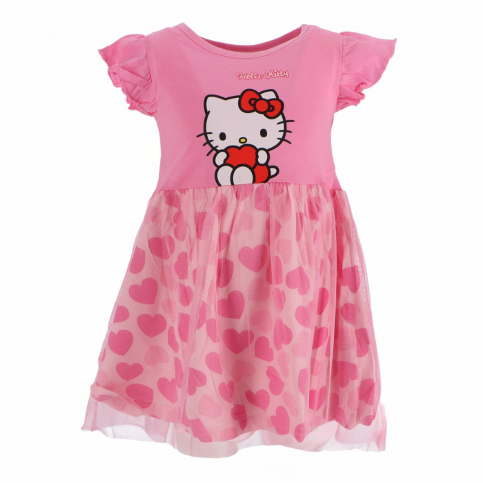 Rochie de vara cu tul, Hello Kitty cu inimioare [1]