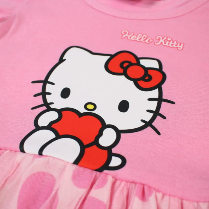 Rochie de vara cu tul, Hello Kitty cu inimioare [3]