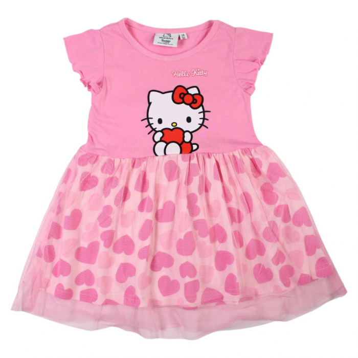 Rochie de vara cu tul, Hello Kitty cu inimioare [2]