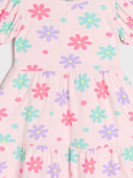 Rochie din bumbac cu model flori [4]