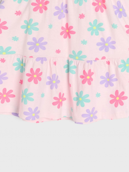 Rochie din bumbac cu model flori [3]