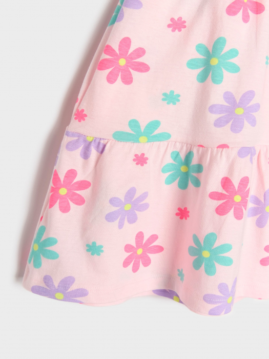 Rochie din bumbac cu model flori [2]