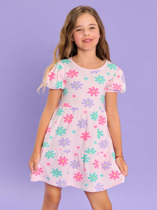 Rochie din bumbac cu model flori [1]