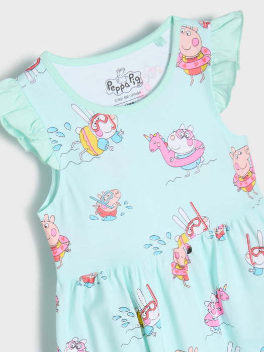 Rochie din bumbac cu model Peppa Pig [2]