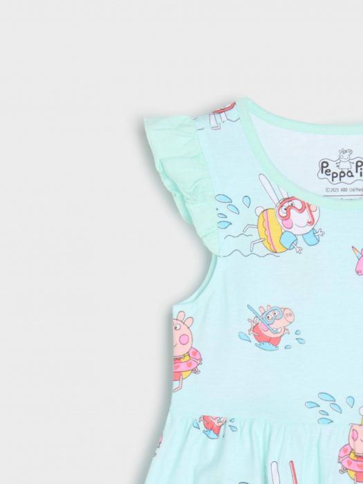 Rochie din bumbac cu model Peppa Pig [4]