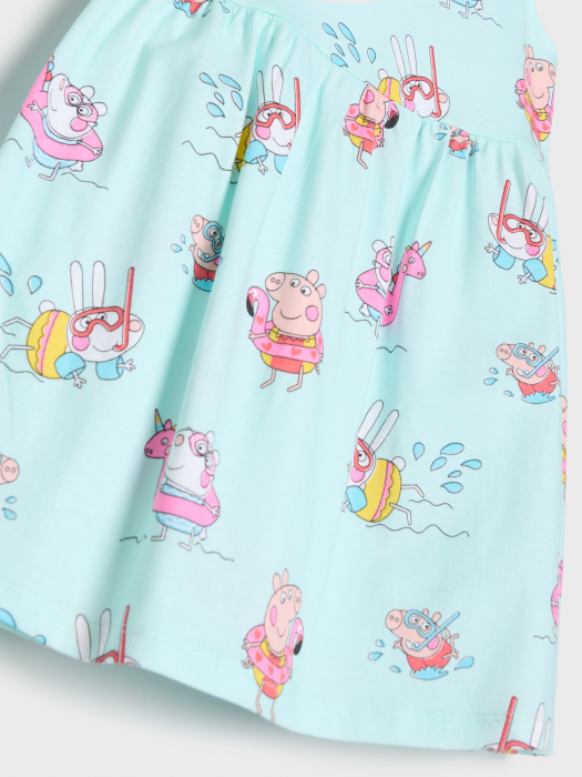 Rochie din bumbac cu model Peppa Pig [3]