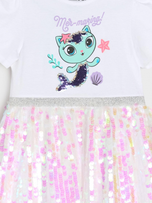 Rochie din bumbac cu paiete Gabby's Dollhouse [5]