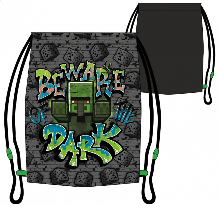 Sac sport Minecraft Beware the Dark, 37x32 cm [3]