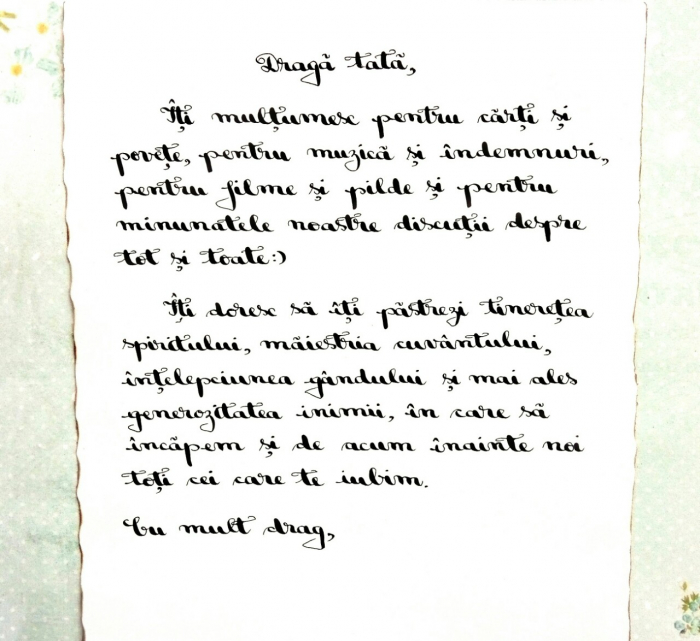 Scrisoare cadou pentru tata - papirus in sticla (model 6) [2]