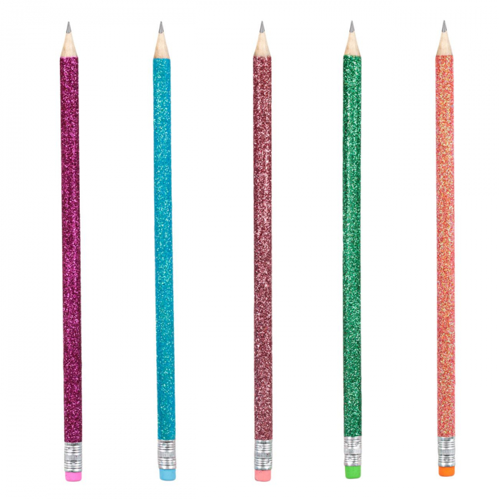 Set 10 creioane cu radiera Glitter [1]