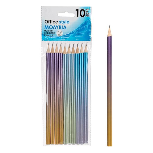 Set 10 creioane HB Ombre Metalizate [2]