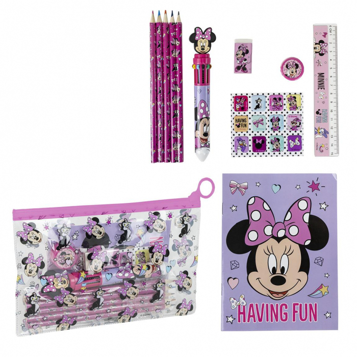 Set 11 rechizite, Minnie Mouse cu penar, 22.0 X 14.0 X 0.5 cm [1]