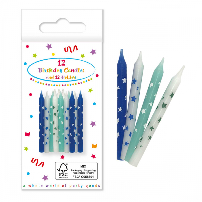 Set 12 lumanari aniversare Stars [1]