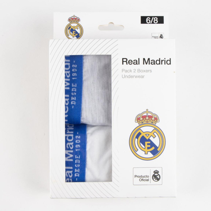 Set 2 perechi boxeri din bumbac pentru copii Real Madrid [4]
