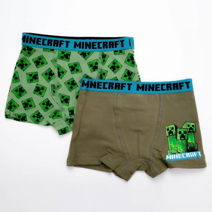 Set 2 perechi chiloti tip boxer bumbac, Minecraft [1]