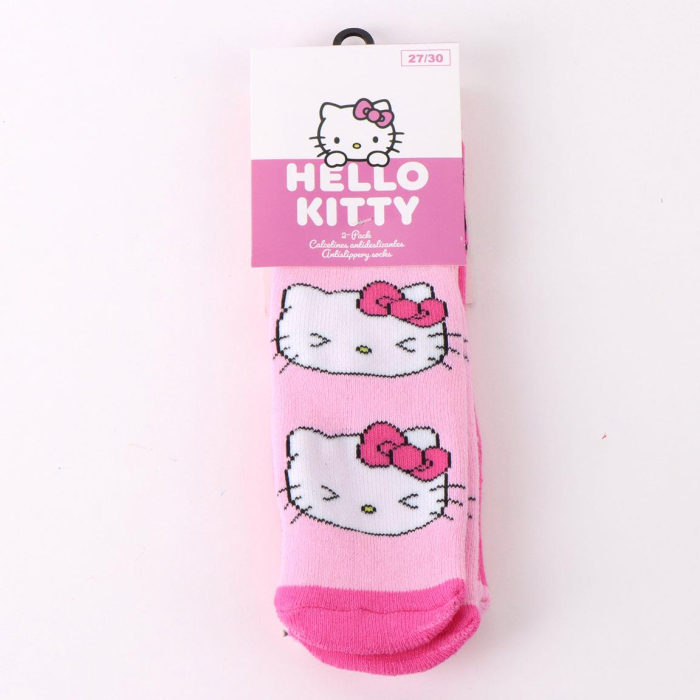 Set 2 perechi sosete groase antiderapante Hello Kitty [5]
