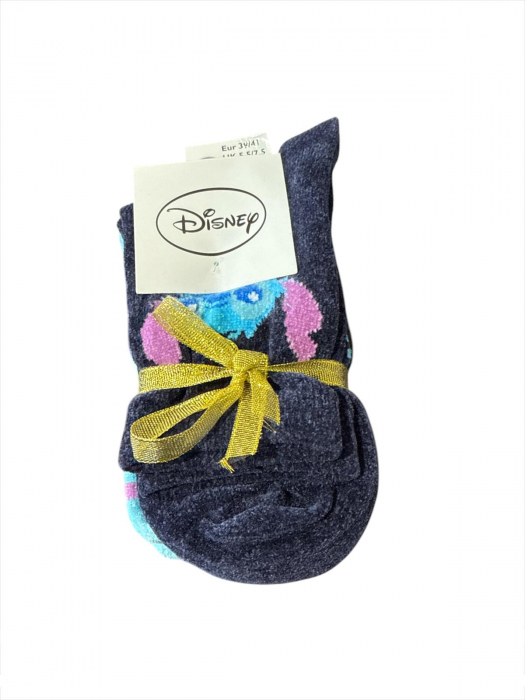 Set 2 perechi sosete groase antiderapante pufoase Lilo & Stitch [2]
