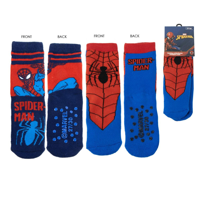 Set 2 perechi sosete groase antiderapante Spiderman [1]