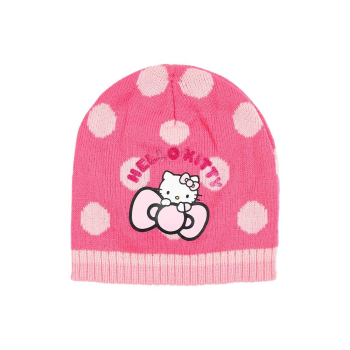 Set 2 piese iarna, caciula si manusi Hello Kitty Dots [3]