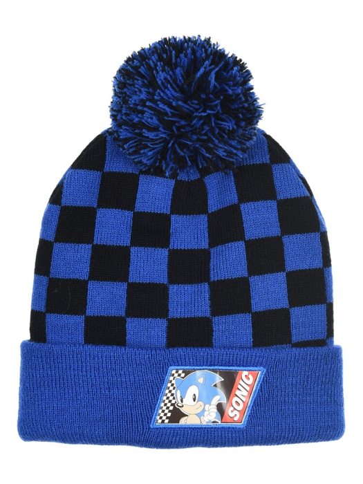 Set 2 piese iarna, caciula cu mot si manusi Sonic [2]