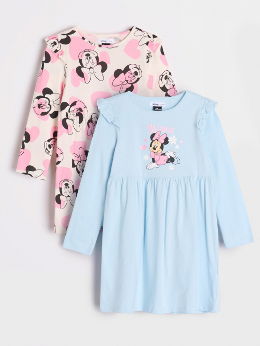 Set 2 rochii bumbac cu maneca lunga Minnie Mouse Disney [1]