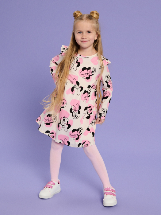 Set 2 rochii bumbac cu maneca lunga Minnie Mouse Disney [2]