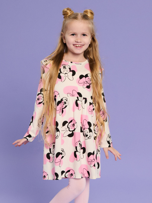 Set 2 rochii bumbac cu maneca lunga Minnie Mouse Disney [3]
