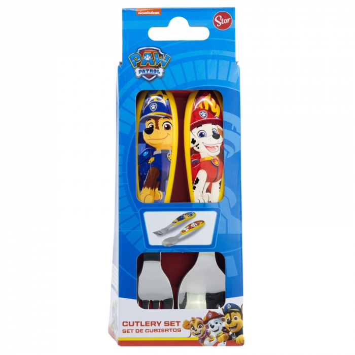Set 2 tacamuri ergonomice, furculita si lingura pentru copii Paw Patrol 9.4 cm [2]
