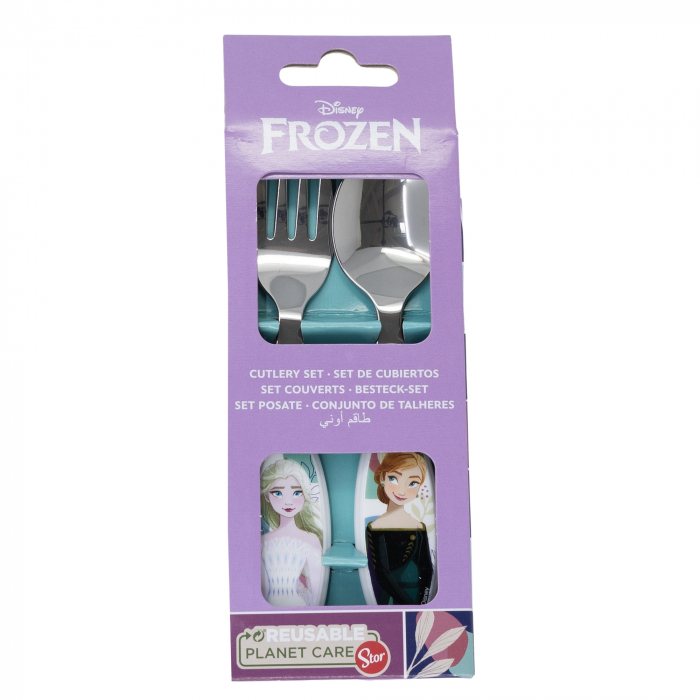 Set 2 tacamuri, furculita si lingura pentru copii Frozen Trust de Journey, 15.5 cm [2]