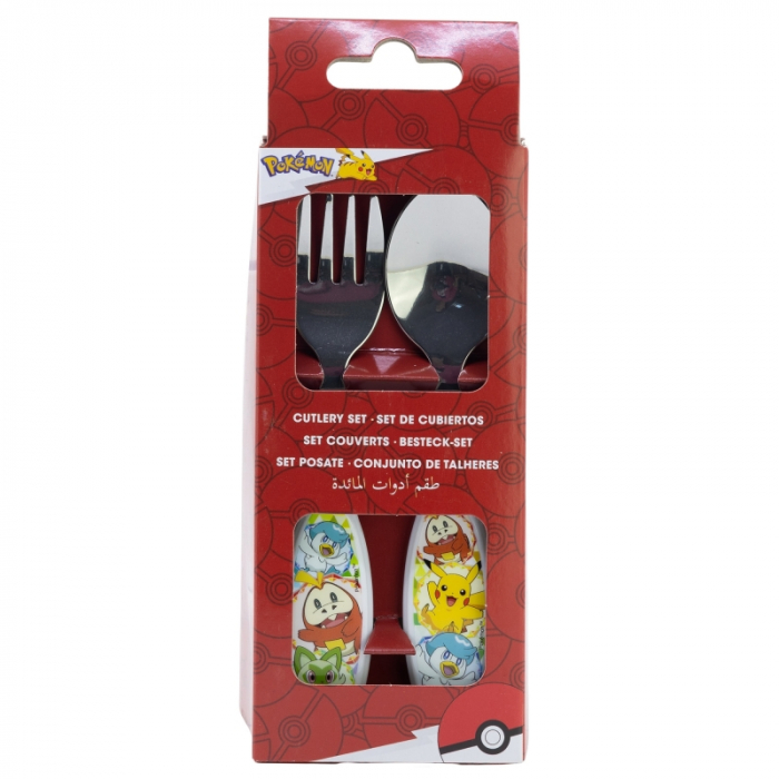 Set 2 tacamuri, furculita si lingura pentru copii Pokemon 15.5 cm [2]