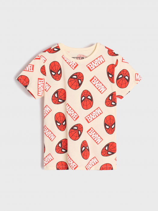 Set 2 tricouri cu maneca scurta, din bumbac Spiderman [3]