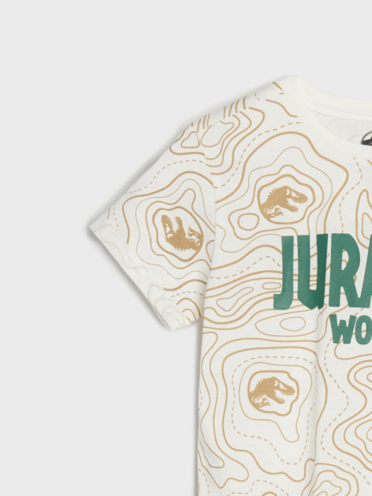 Set 2 tricouri din bumbac cu maneca scurta Jurassic World [9]