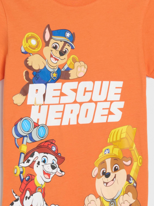 Set 2 tricouri din bumbac cu maneca scurta Paw Patrol Rescue Heroes [16]