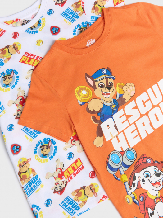 Set 2 tricouri din bumbac cu maneca scurta Paw Patrol Rescue Heroes [2]
