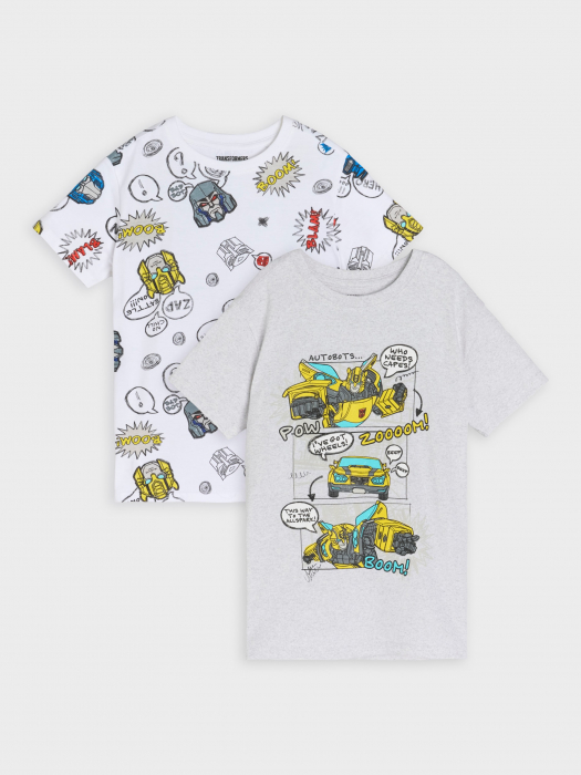 Set 2 tricouri din bumbac cu maneca scurta Transformers [1]