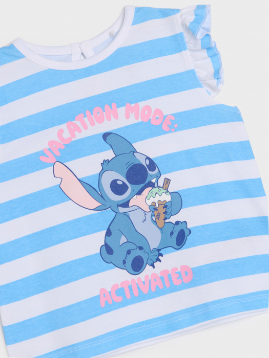 Set 2 tricouri din bumbac cu volan, Lilo & Stitch [2]