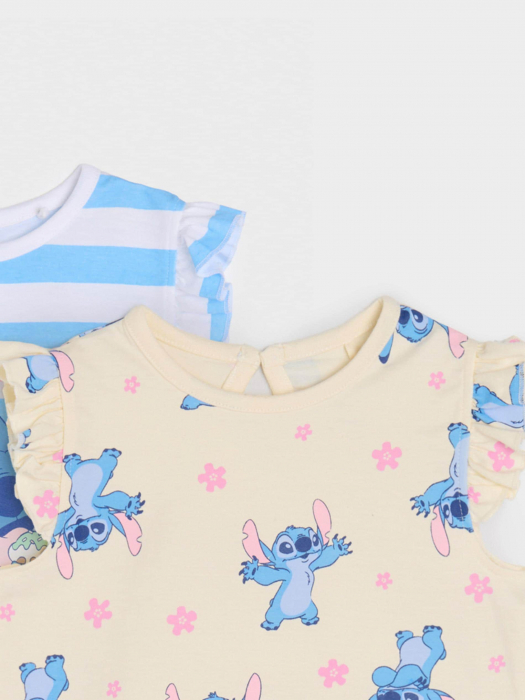 Set 2 tricouri din bumbac cu volan, Lilo & Stitch [10]