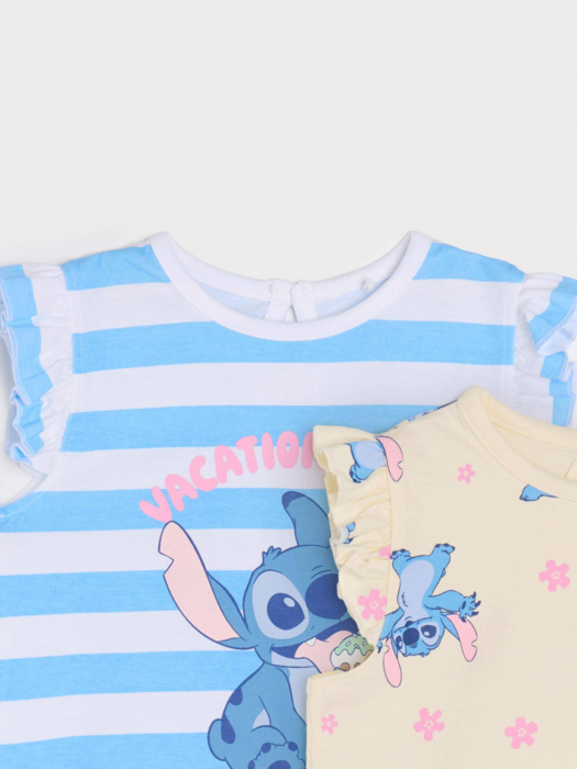 Set 2 tricouri din bumbac cu volan, Lilo & Stitch [12]