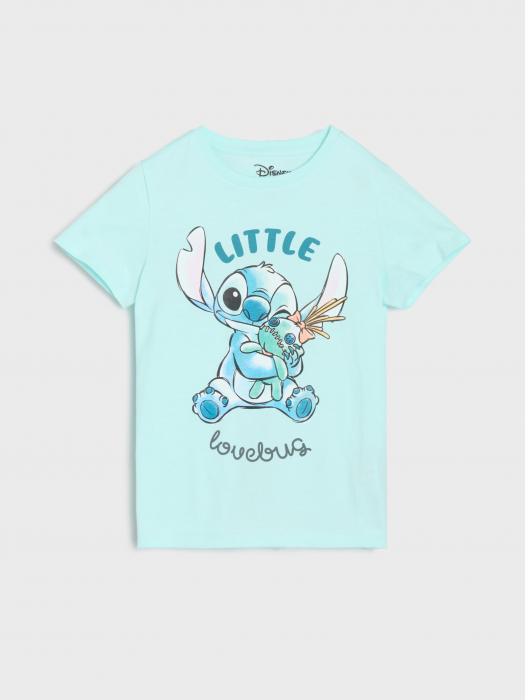 Set 2 tricouri din bumbac pntru fete Stitch Little Hug [2]