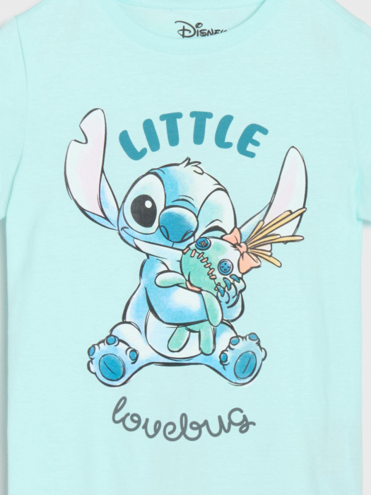 Set 2 tricouri din bumbac pntru fete Stitch Little Hug [5]