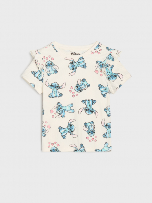 Set 2 tricouri din bumbac pntru fete Stitch Little Hug [3]
