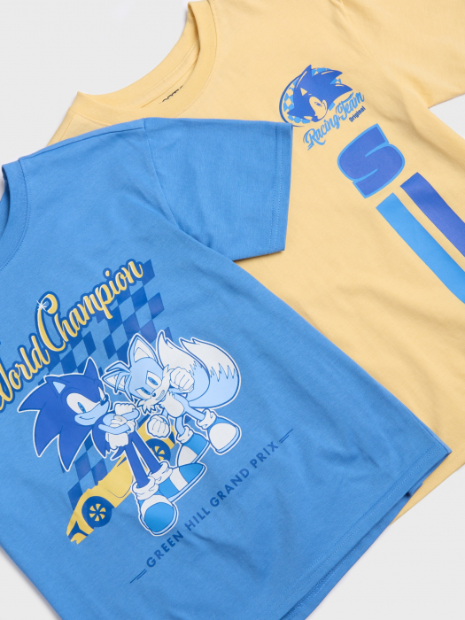 Set 2 tricouri din bumbac Sonic [2]