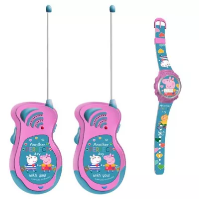 Set 2 walkie talkie cu ceas cadou Peppa Pig [2]