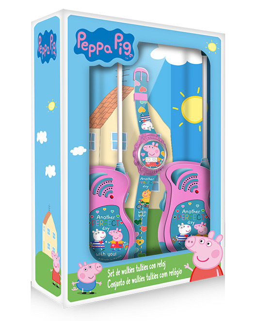 Set 2 walkie talkie cu ceas cadou Peppa Pig [4]