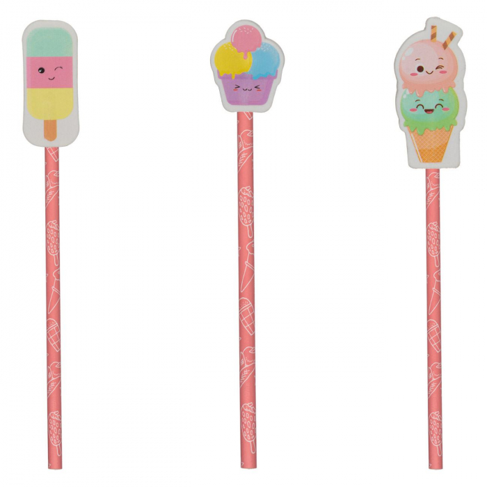 Set 3 creioane cu radiera Ice Cream [1]