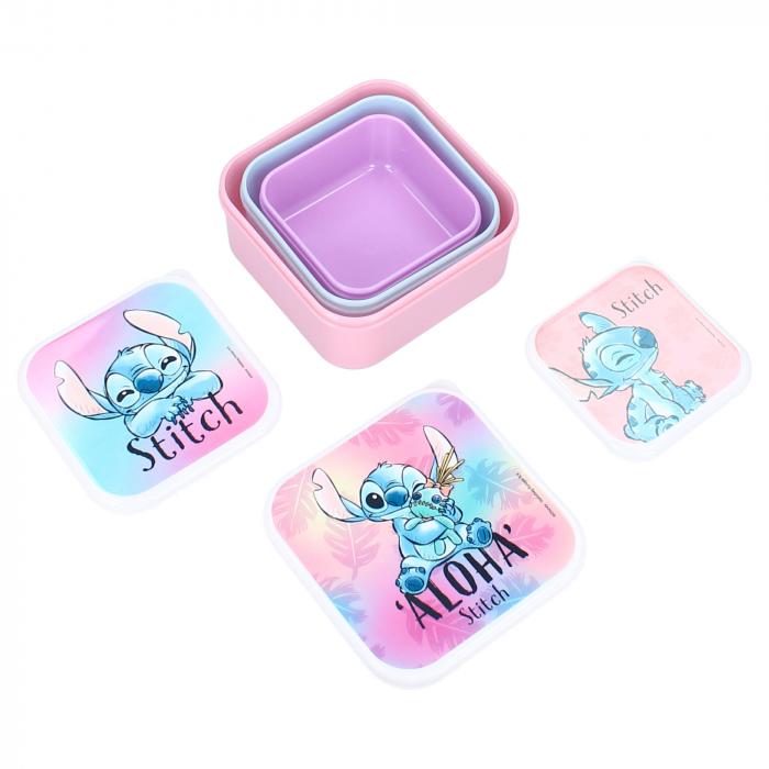 Set 3 cutii snacks cu capac Lilo si Stitch [2]