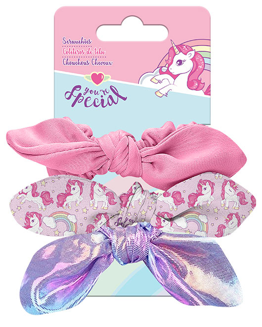 Set 3 elastice de par cu funda, Unicorn [2]