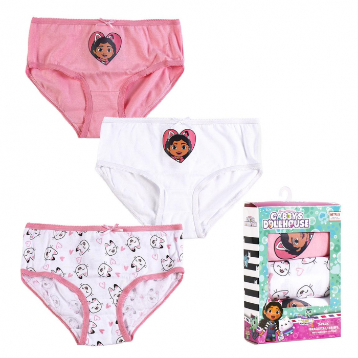 Set 3 perechi chiloti bumbac Gabby's Dollhouse [2]