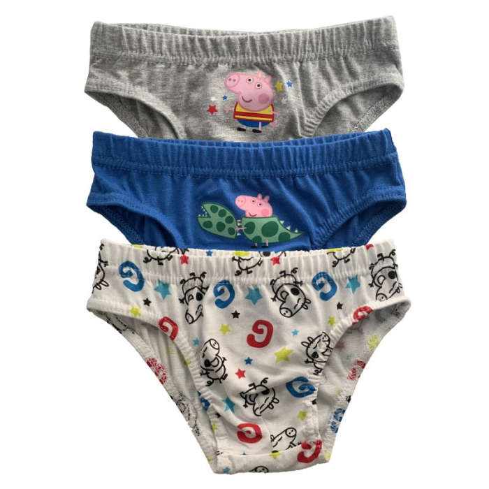 Set 3 perechi chiloti bumbac, Peppa Pig-George [2]